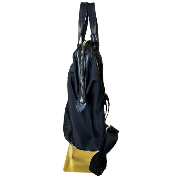Radley London Black Nylon Leather Trim Gold Hardware Backpack or Laptop Purse - Picture 4 of 11
